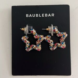 Bauble Bar multi -colored star rhinestone earnings earrings. 🔴🟣🔵🟢🟡